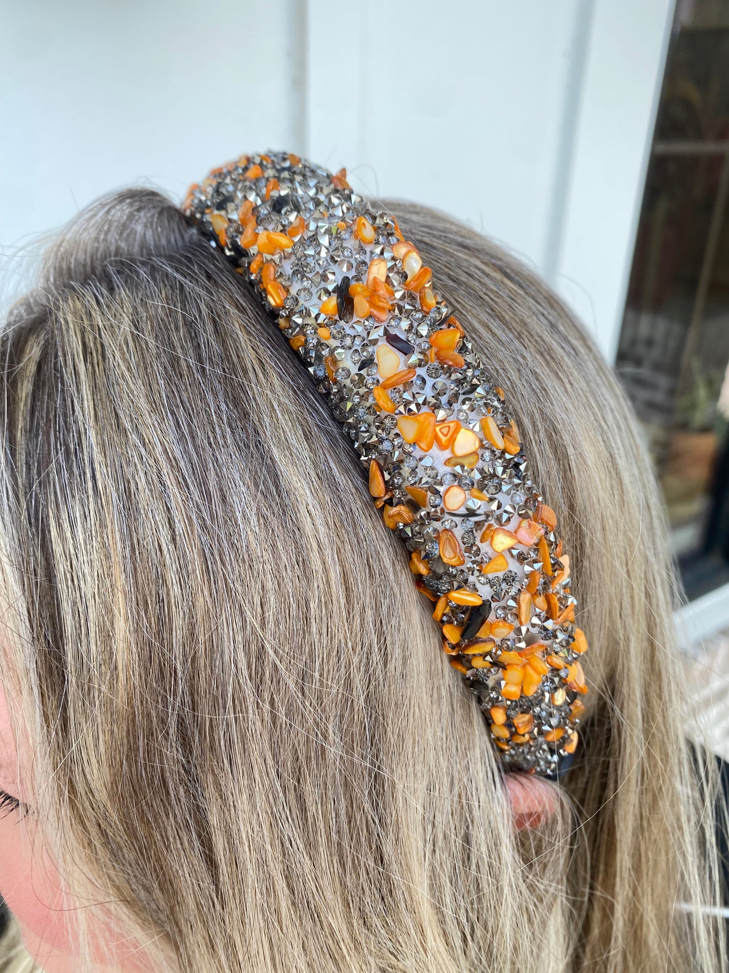 Orange and Black Headband