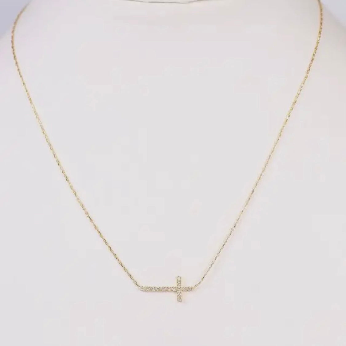 Side Cross Necklace