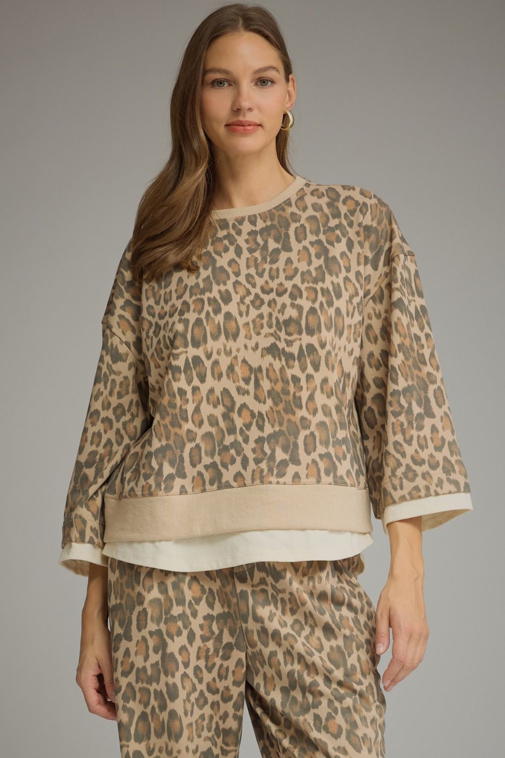 Layered Leopard Top