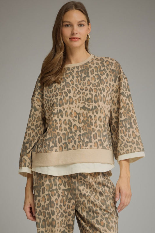 Layered Leopard Top
