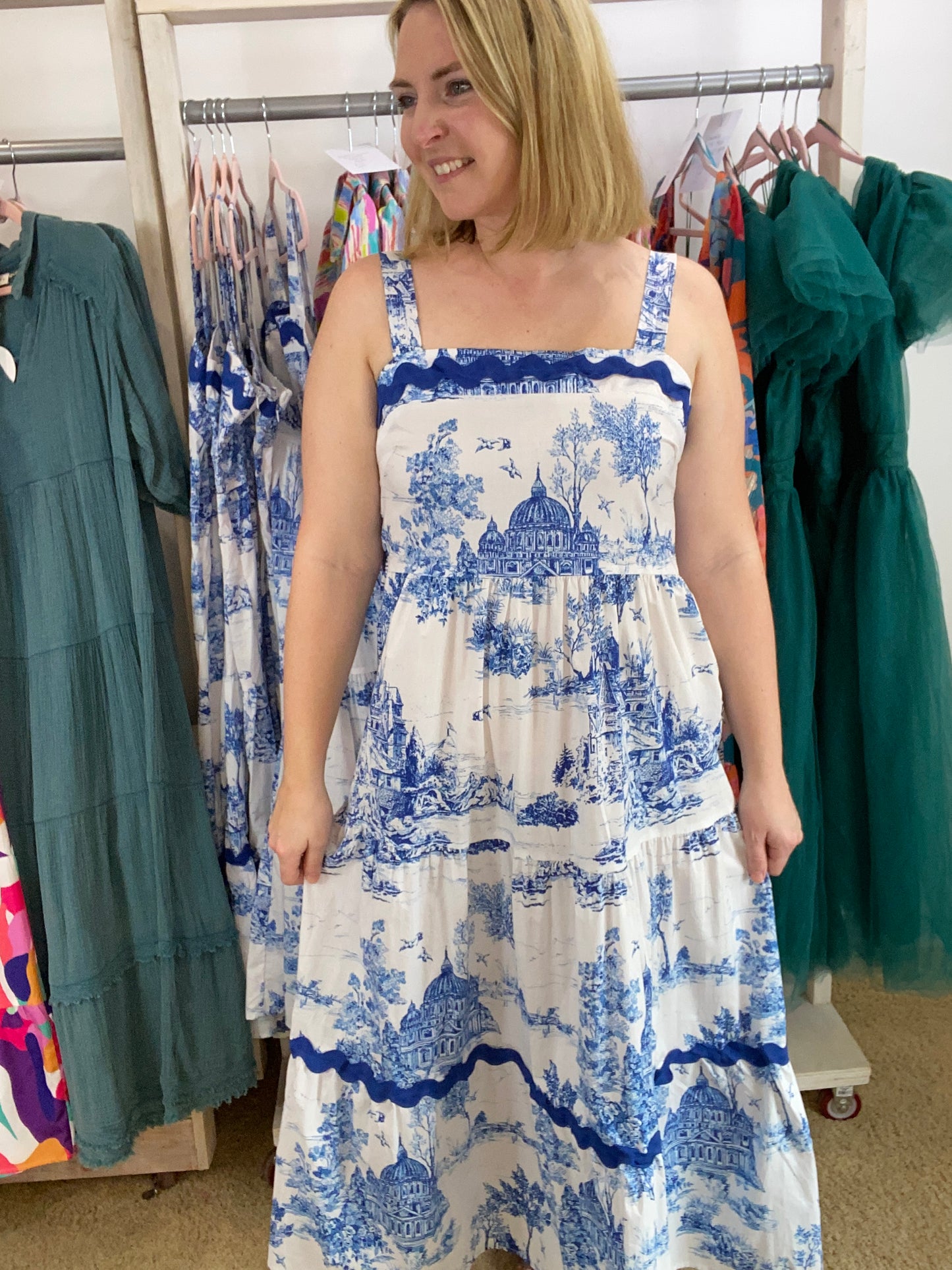 Blue Toile Sundress