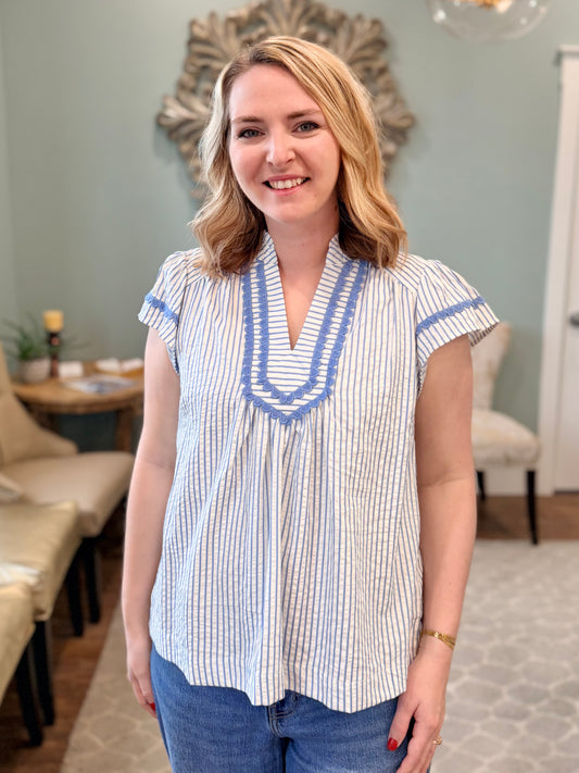Sky Striped Top
