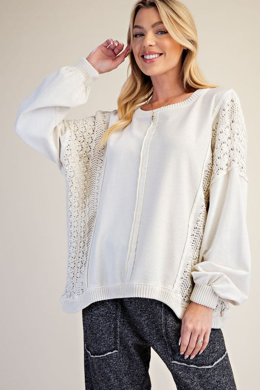 Oversized Cream Sweatshirt